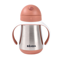 Load image into Gallery viewer, Beaba Stainless Steel Straw Cup 250ml - Terracotta