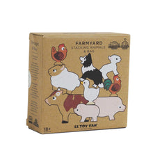 Load image into Gallery viewer, Le Toy Van Wooden Stacking Animals & Bag - Farmyard