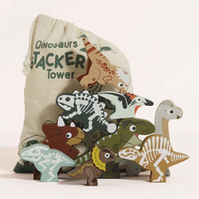 Load image into Gallery viewer, Le Toy Van Wooden Stacking Dinosaurs & Bag - Jurassic