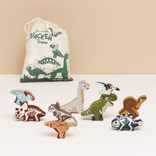 Load image into Gallery viewer, Le Toy Van Wooden Stacking Dinosaurs & Bag - Jurassic