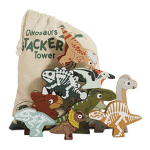 Load image into Gallery viewer, Le Toy Van Wooden Stacking Dinosaurs & Bag - Jurassic