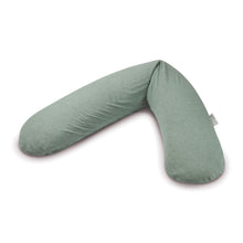 Load image into Gallery viewer, Theraline The Original Maternity and Nursing Pillow Cover - Melange Green Grey Bamboo