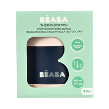 Load image into Gallery viewer, Beaba Stainless Steel Food Container 500ml - Light Pink/Night Blue