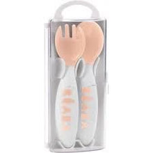 Load image into Gallery viewer, Beaba 2nd Stage Training Fork & Spoon with Case - Blue