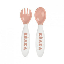 Load image into Gallery viewer, Beaba 2nd Stage Training Fork & Spoon with Case - Nude