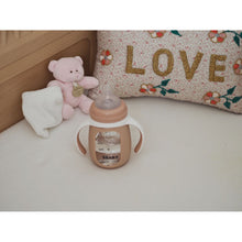 Load image into Gallery viewer, Beaba Glass Bottle with Silicone Protective Sleeve 210ml - Pink