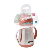 Load image into Gallery viewer, Beaba Stainless Steel Straw Cup 250ml - Terracotta
