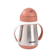 Load image into Gallery viewer, Beaba Stainless Steel Straw Cup 250ml - Terracotta
