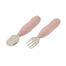 Load image into Gallery viewer, Beaba Stainless Steel Pre-Cutlery - Cotton Candy
