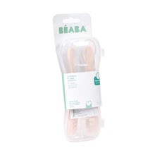 Load image into Gallery viewer, Beaba 1st Stage Silicone Spoons &amp; Case 2 Pack - Cotton Candy/Sorbet Duo
