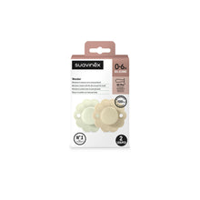Load image into Gallery viewer, Suavinex Wonder Soother 0-6 Months 2 Pack - Aqua/Whitecap Grey
