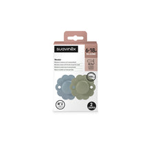 Load image into Gallery viewer, Suavinex Wonder Soother 6-18 Months 2 Pack - Spring Lake/Hedge Green

