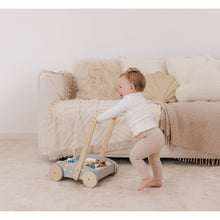 Load image into Gallery viewer, Bubble Wooden Baby Push Cart &amp; Walker with 45 Building Blocks
