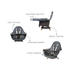 Load image into Gallery viewer, Childhome Evolu One.80° High Chair - Natural Anthracite
